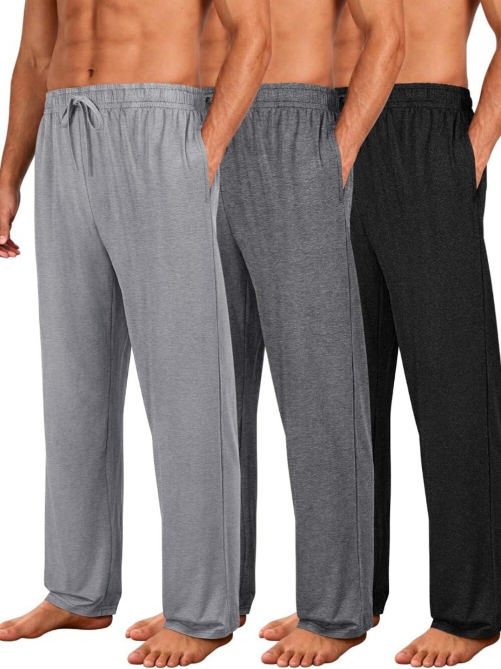 Ultra Soft Comfy Men's Pajama Pants - 3 Pack Loungewear Sleepwear Set